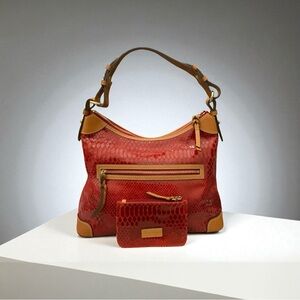Dooney & Bourke Ericka Snakeskin Style Hobo Bag Set